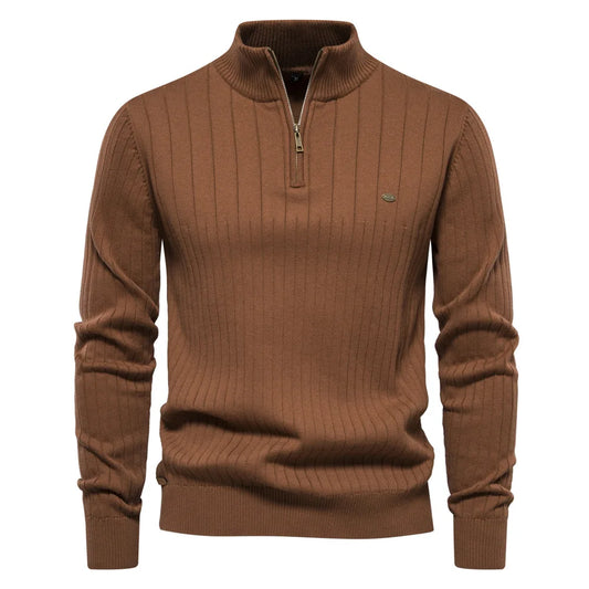 AutumnGlow Zip-Up Sweater